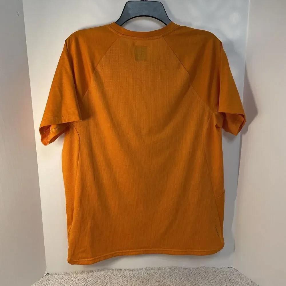 The North Face Shirt Mens M Orange Flashdry Performance Short Sleeve Shirt